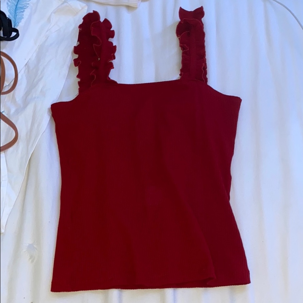 Red intermix top